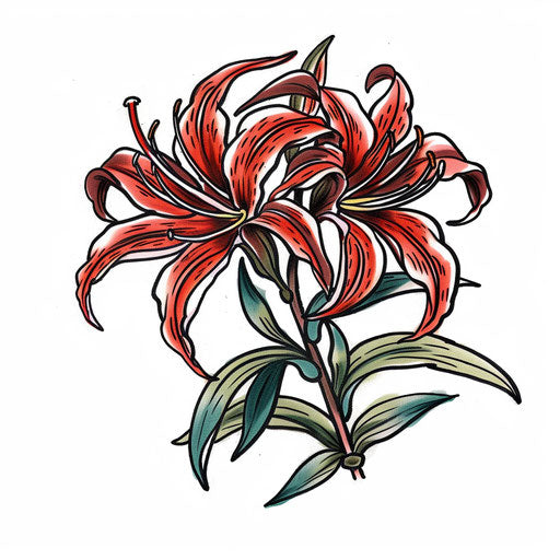 Spider Lily Stencil Tattoo Kit – Imagella