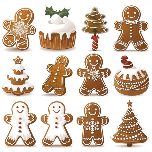 Gingerbread Clipart: Photorealistic Style, 4k & Svg – Imagella