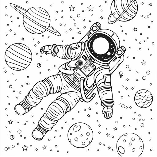 Relaxing Astronaut Coloring Sheets For Therapy – Imagella