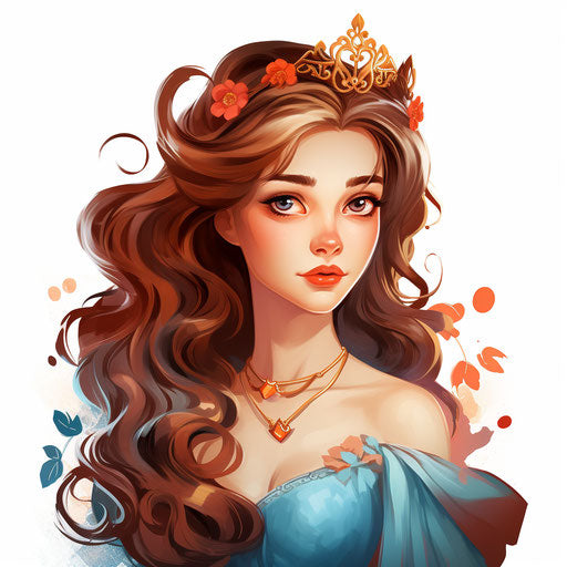 Princess Clipart In Chiaroscuro Art Style Graphics High Res 4k And Vector Imagella 3280