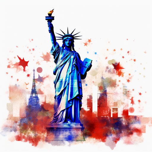 Fourth Of July Images Free Image In Impressionistic Art Style: Vector 