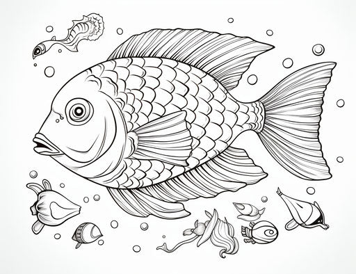 Kids' Creativity with Fish Coloring Pages – IMAGELLA