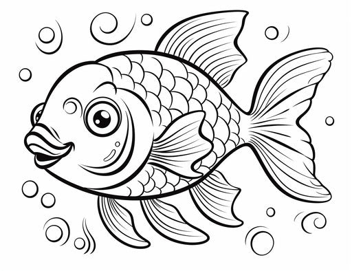 Explore & Learn: Fish Coloring Pages for Kids – IMAGELLA