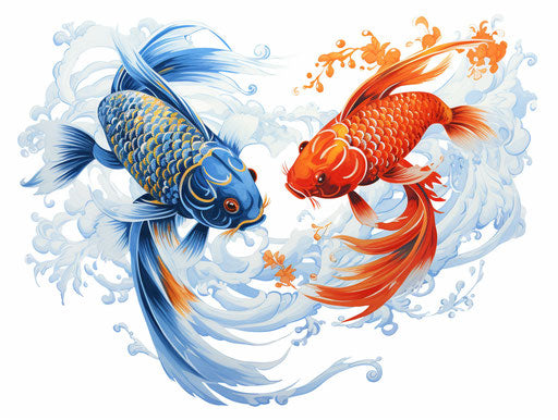 Koi Fish Vector Tattoo Designs