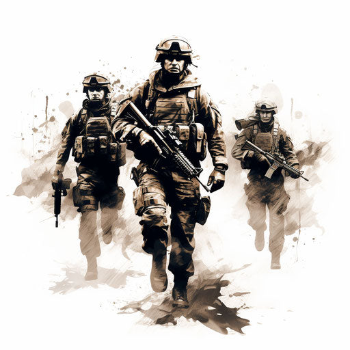 4k & Vector Military Clipart In Chiaroscuro Art Style – Imagella