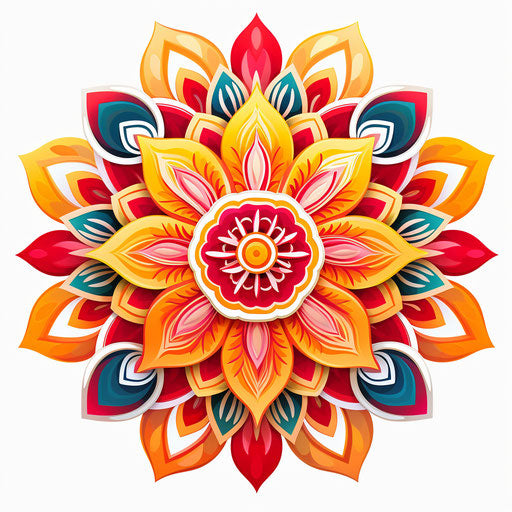 Rangoli Clipart In Oil Painting Style: 4k Vector & Svg – Imagella