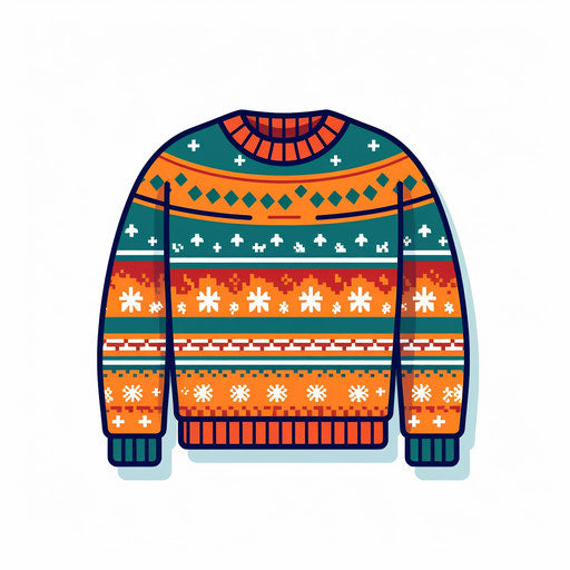 Ugly Sweater Clipart In Minimalist Art Style: 4K, Vector & SVG Clipart ...