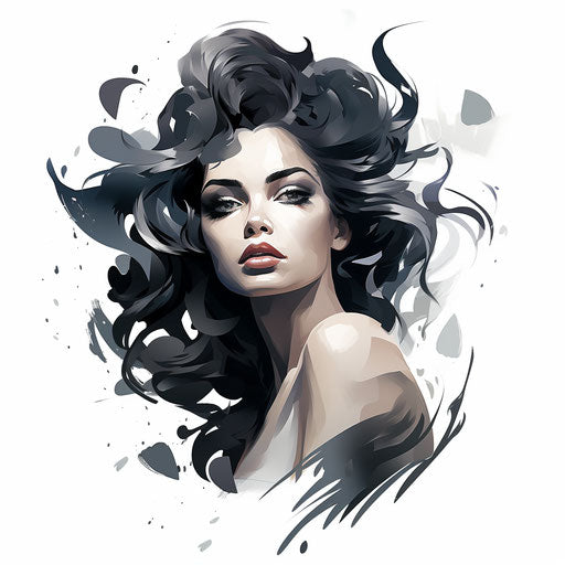 Female Clipart In Chiaroscuro Art Style Art High Res 4k Vector Imagella 3019