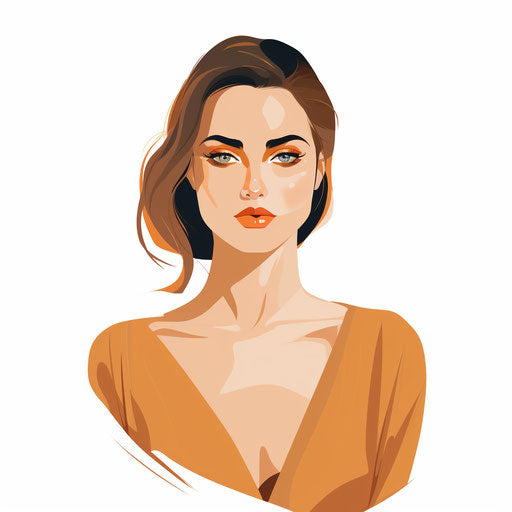 4k Female Clipart In Minimalist Art Style Vector And Svg Imagella