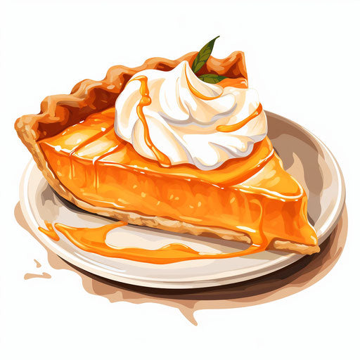 Pumpkin Pie Clipart In Oil Painting Style: 4k Vector & Svg – Imagella