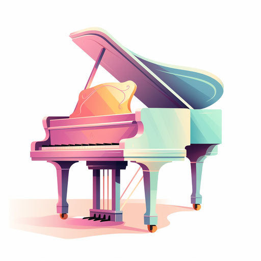 Clipart de piano en arte de colores pastelClipart de piano en arte de colores pastel  