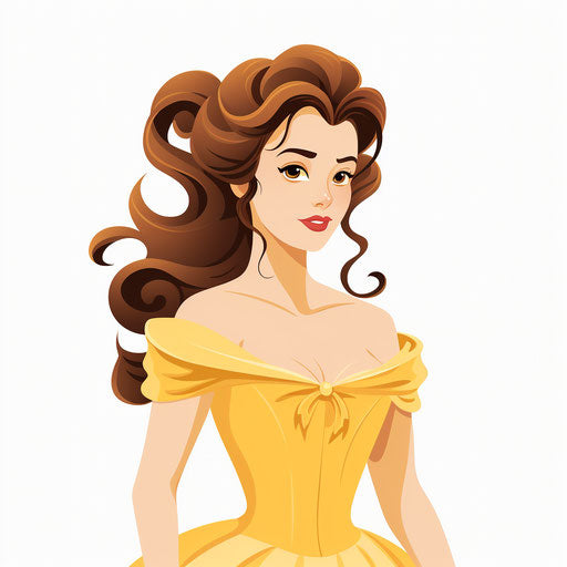 Belle Clipart In Minimalist Art Style: 4k & Svg – Imagella