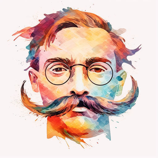 Mustache Clipart In Impressionistic Art Style Artwork 4k Vector And Png Imagella