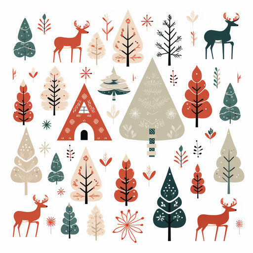 Xmas Clipart: Minimalist Art Style, 4k & Svg – Imagella