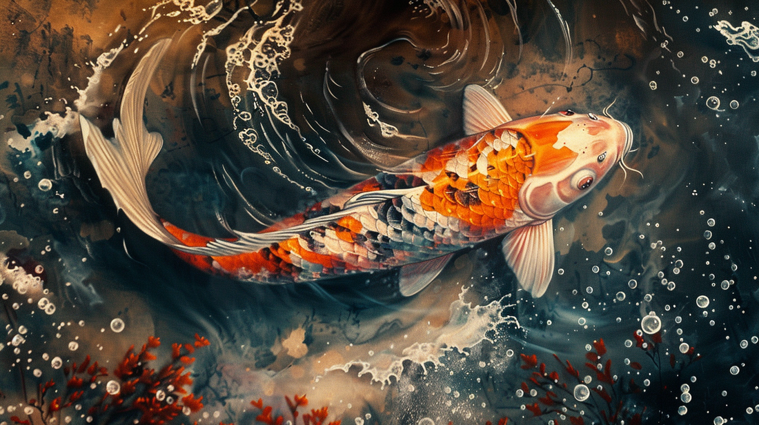 Traditional Japanese koi fish tattoo art.