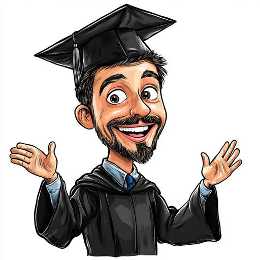 Innovative Graduation Caricature Clipart for Educational Tools – IMAGELLA