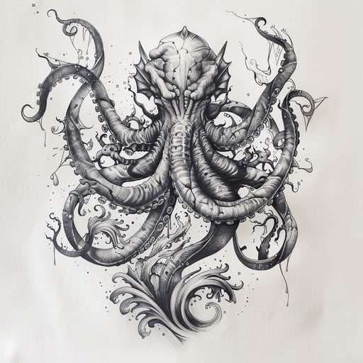 Bright Kraken Tattoo Sketches – IMAGELLA