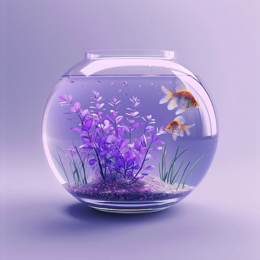 Fish Bowl Clipart in Photorealistic Style Artwork: 4K Vector & PNG