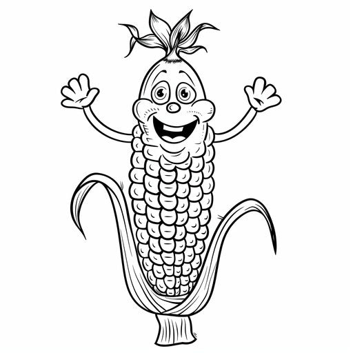 Create with Corn Coloring Page - Art & Craft – IMAGELLA