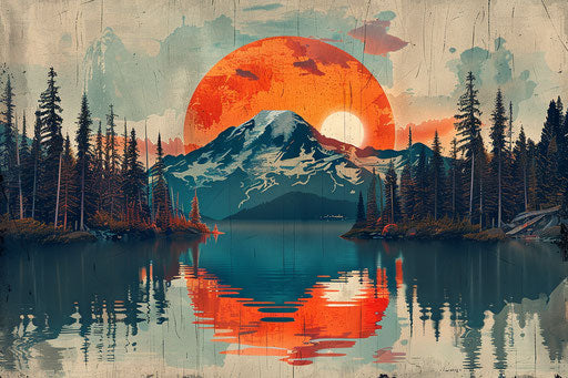 Mt Rainier Elegant Scenic Canvas