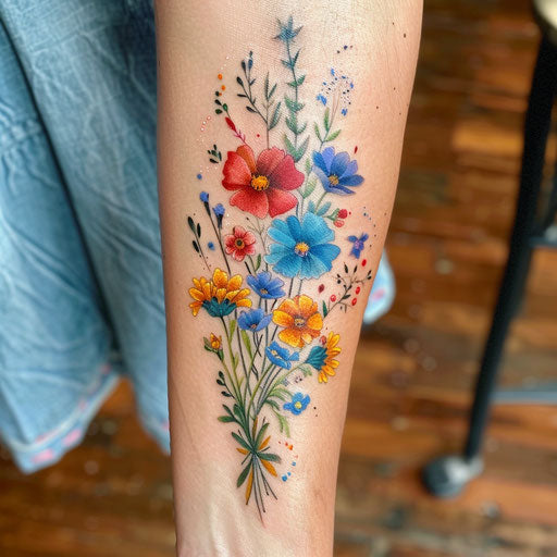 Wildflower Tattoo Design Pack