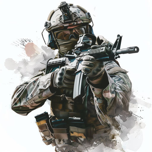 Soldier Clipart in Photorealistic Style Artwork: 4K Vector & SVG – IMAGELLA