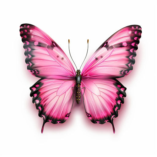 Pink Butterfly Clipart in Photorealistic Style Artwork: 4K Vector & SVG ...