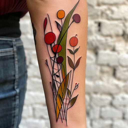 Vibrant Wildflower Tattoo Flash Set