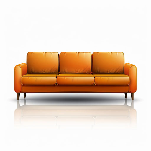 Sofa Clipart in Photorealistic Style Artwork: 4K Vector & SVG