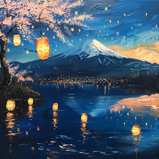 Mt Fuji Serene Nature Prints