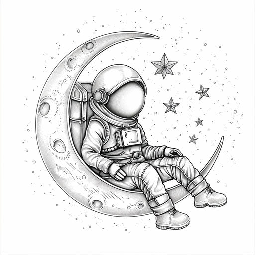 Engage Kids with Astronaut Coloring Page – IMAGELLA