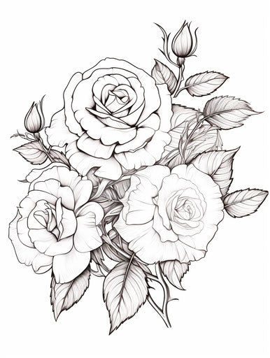Brain-Engaging Flower Coloring Pages