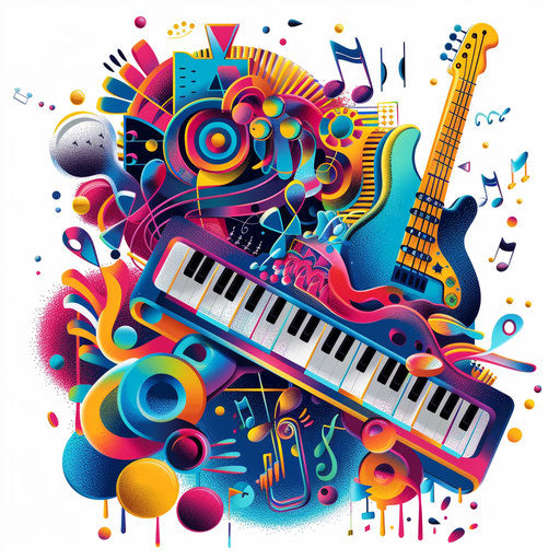 Music Clipart in Photorealistic Style Illustration: 4K Vector & PNG ...