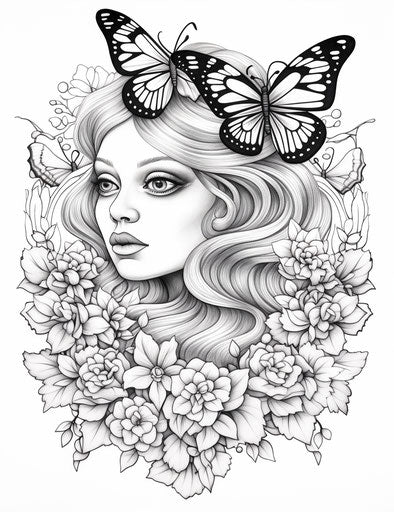 Indulge in Flower Coloring Pages - Creative Bliss – IMAGELLA