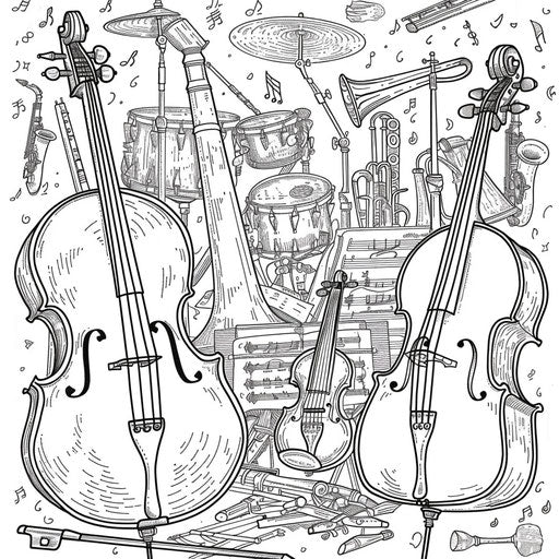 Brain-Boosting Music Coloring Sheets - Smart Play