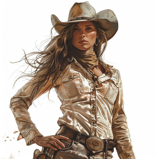 Cowgirl Clipart in Photorealistic Style: 4K, Vector & SVG Clipart ...