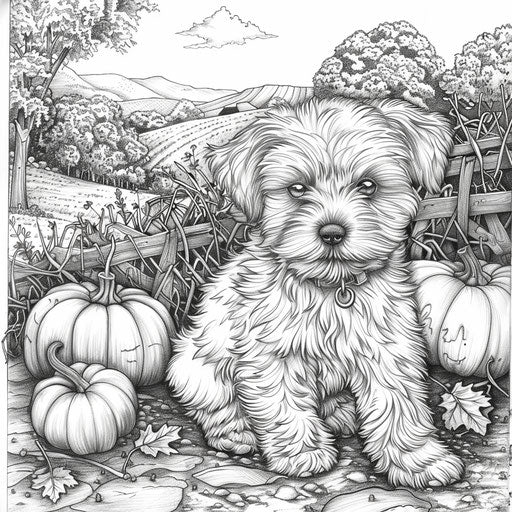 Printable Coloring Pages Puppy Art for Classes and Scouts – IMAGELLA