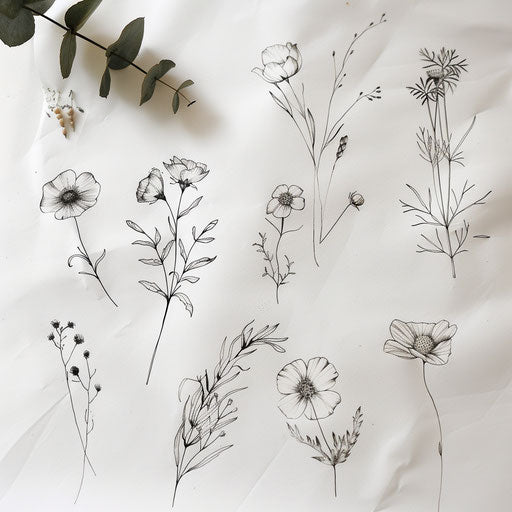 Sophisticated Wildflower Tattoo Designs