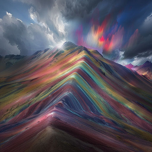 Rainbow Mountain Enchanting Landscape Art