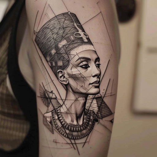 Nefertiti Tattoo Vector Art