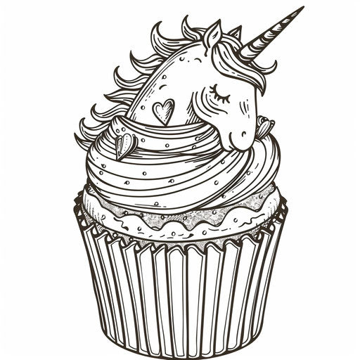 Cupcake Coloring Page Art for All Ages – IMAGELLA