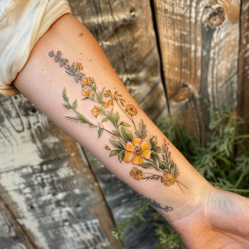 Wildflower Tattoo Blueprint Pack