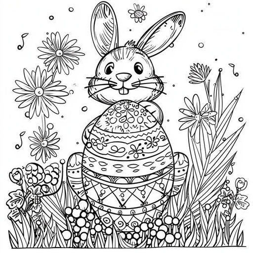 Easter Bunny Coloring Page - Activity Coloring Sheets – IMAGELLA