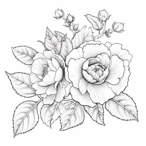 Brain-Boosting Flower Coloring Pages for Family