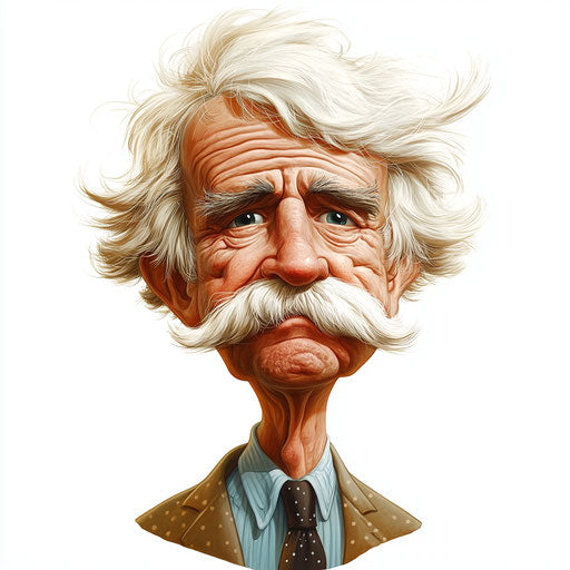 High-resolution Mark Twain Caricature Clipart In 4k Png – Imagella