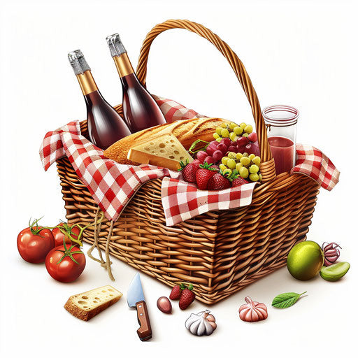 4K Picnic Basket Clipart in Photorealistic Style: Vector & SVG – IMAGELLA