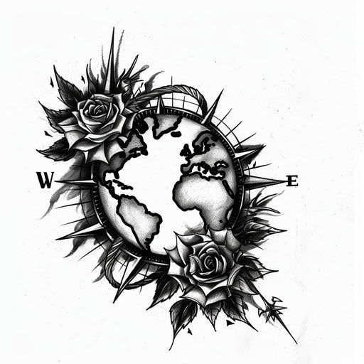 Globe Tattoo Design Kit – IMAGELLA