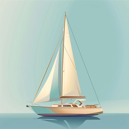 Sailboat Clipart in Photorealistic Style: Vector & 4K