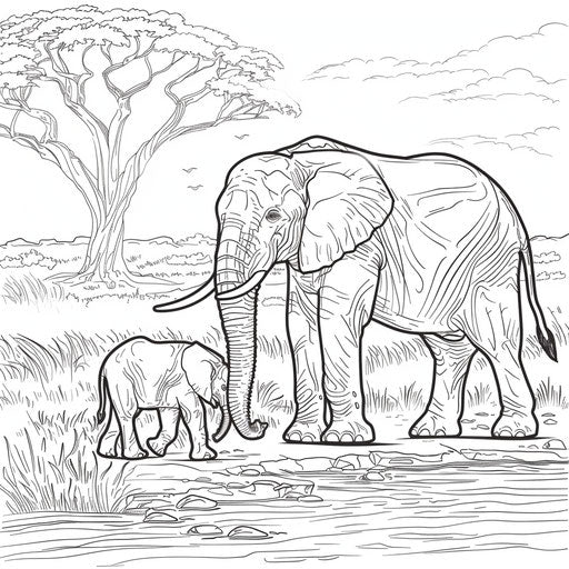 Elephant Coloring Sheets – IMAGELLA