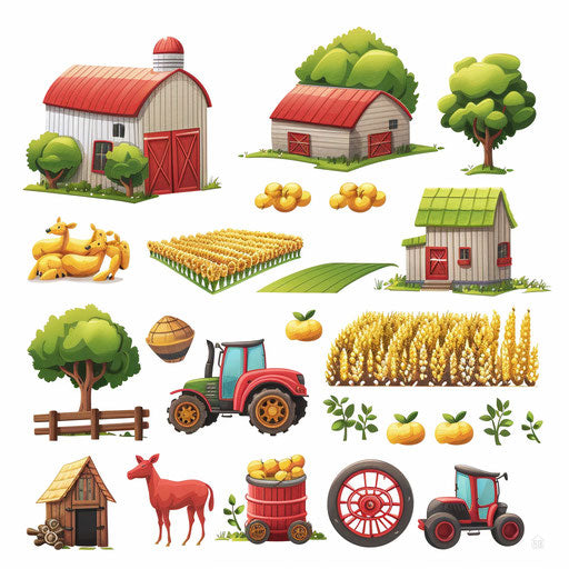 Farm Image in Photorealistic Style: Vector Clipart in 4K – IMAGELLA